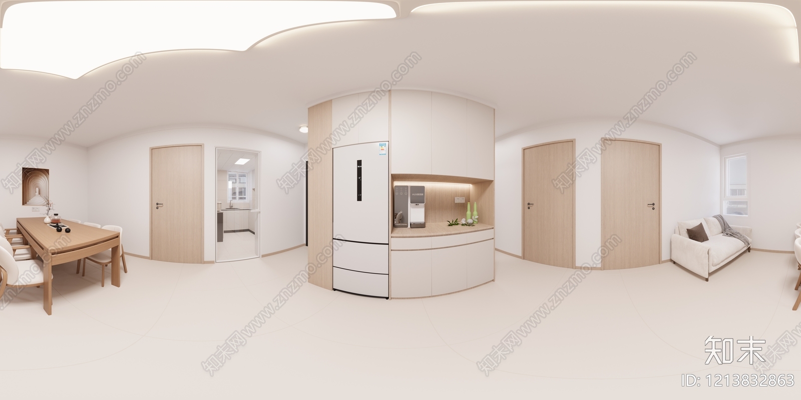 奶油风公寓3D模型下载【ID:1213832863】