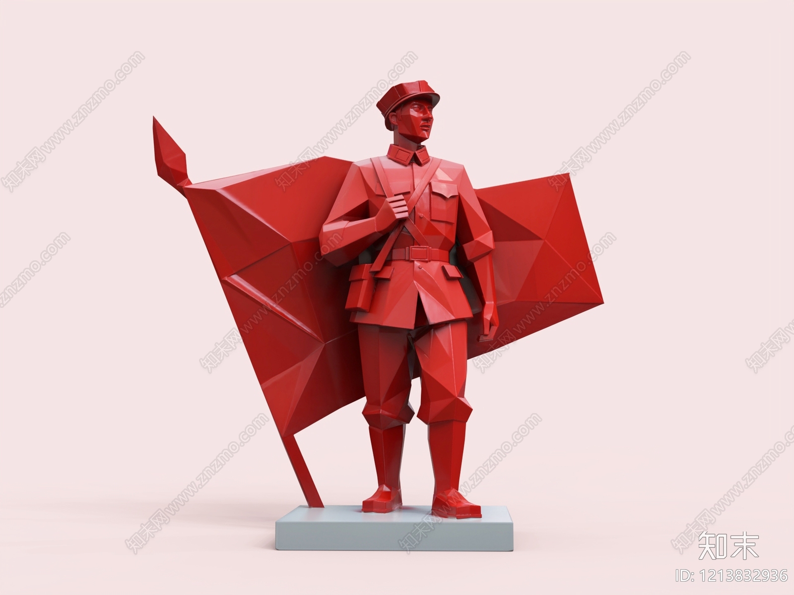 低多边形艺术雕塑摆件3D模型下载【ID:1213832936】