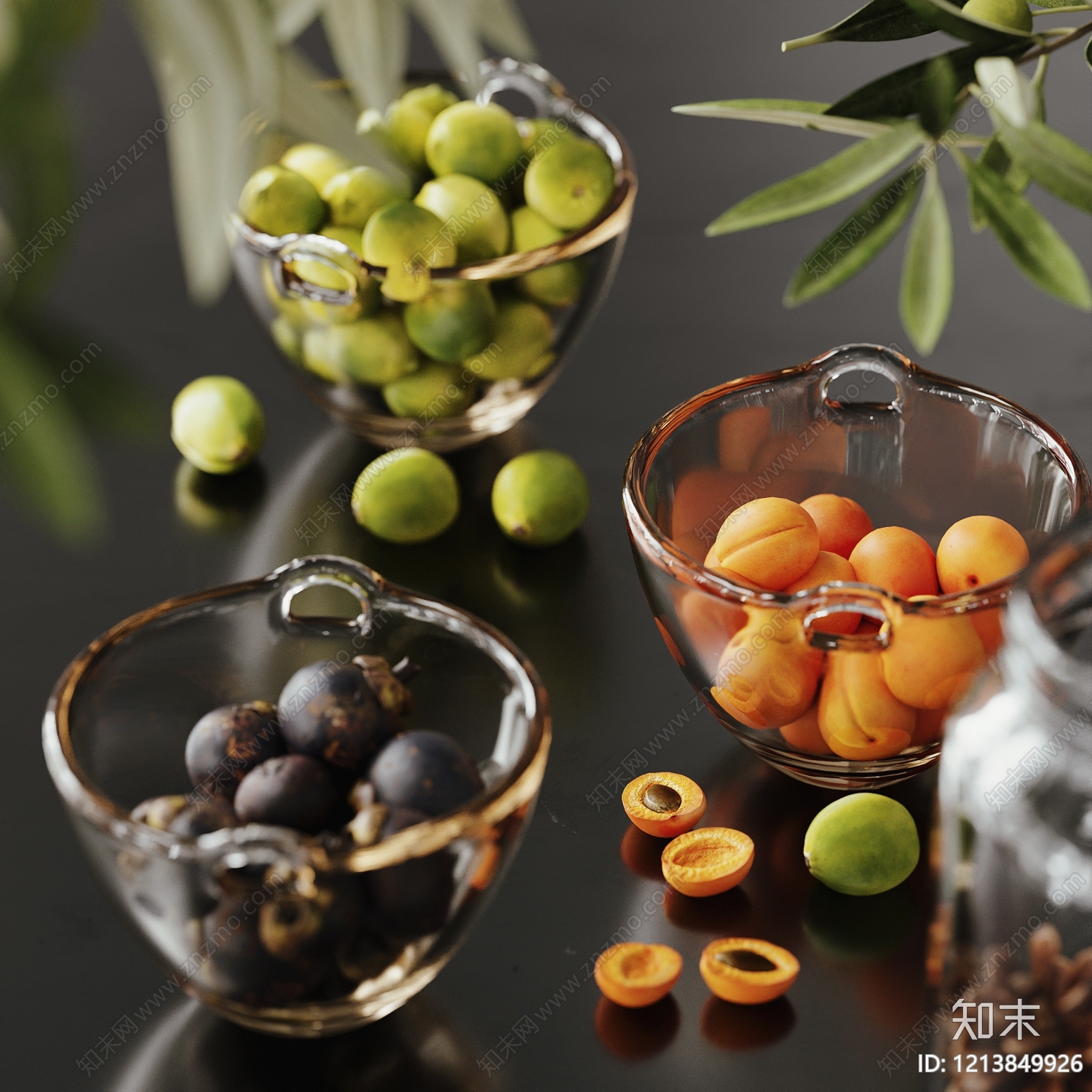 现代简约水果蔬菜SU模型下载【ID:1213849926】