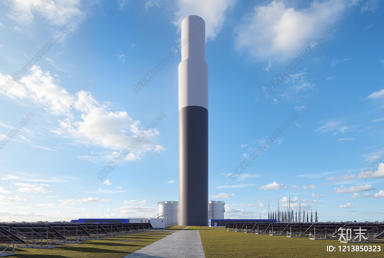 现代发电厂SU模型下载【ID:1213850323】