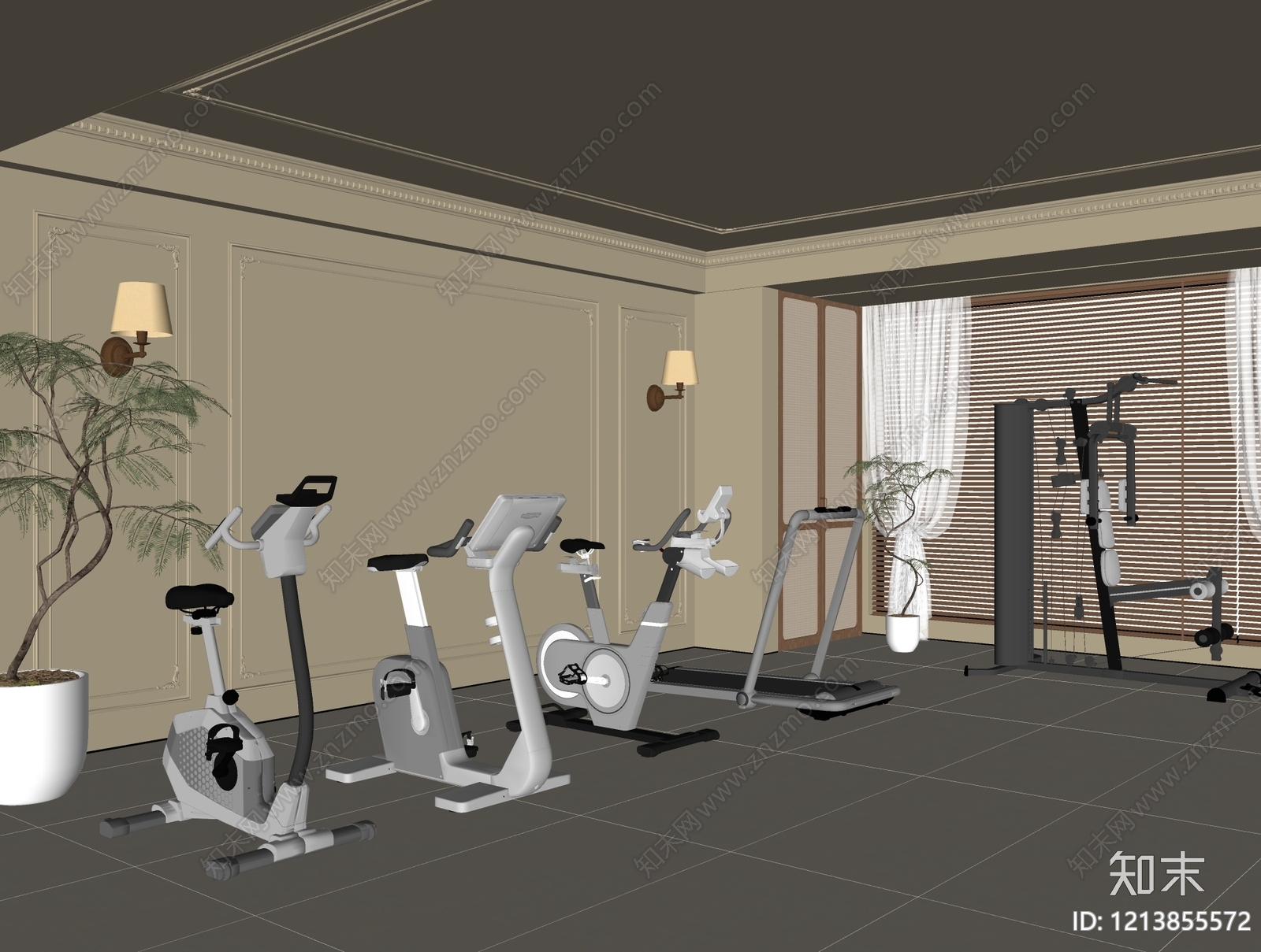 健身器材SU模型下载【ID:1213855572】