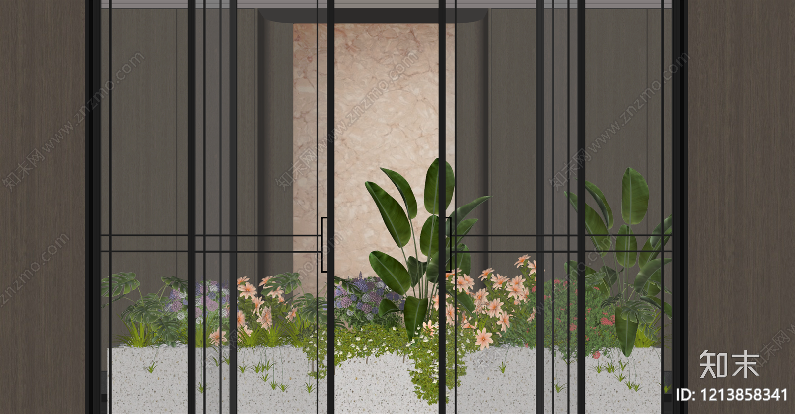 现代简约推拉门SU模型下载【ID:1213858341】