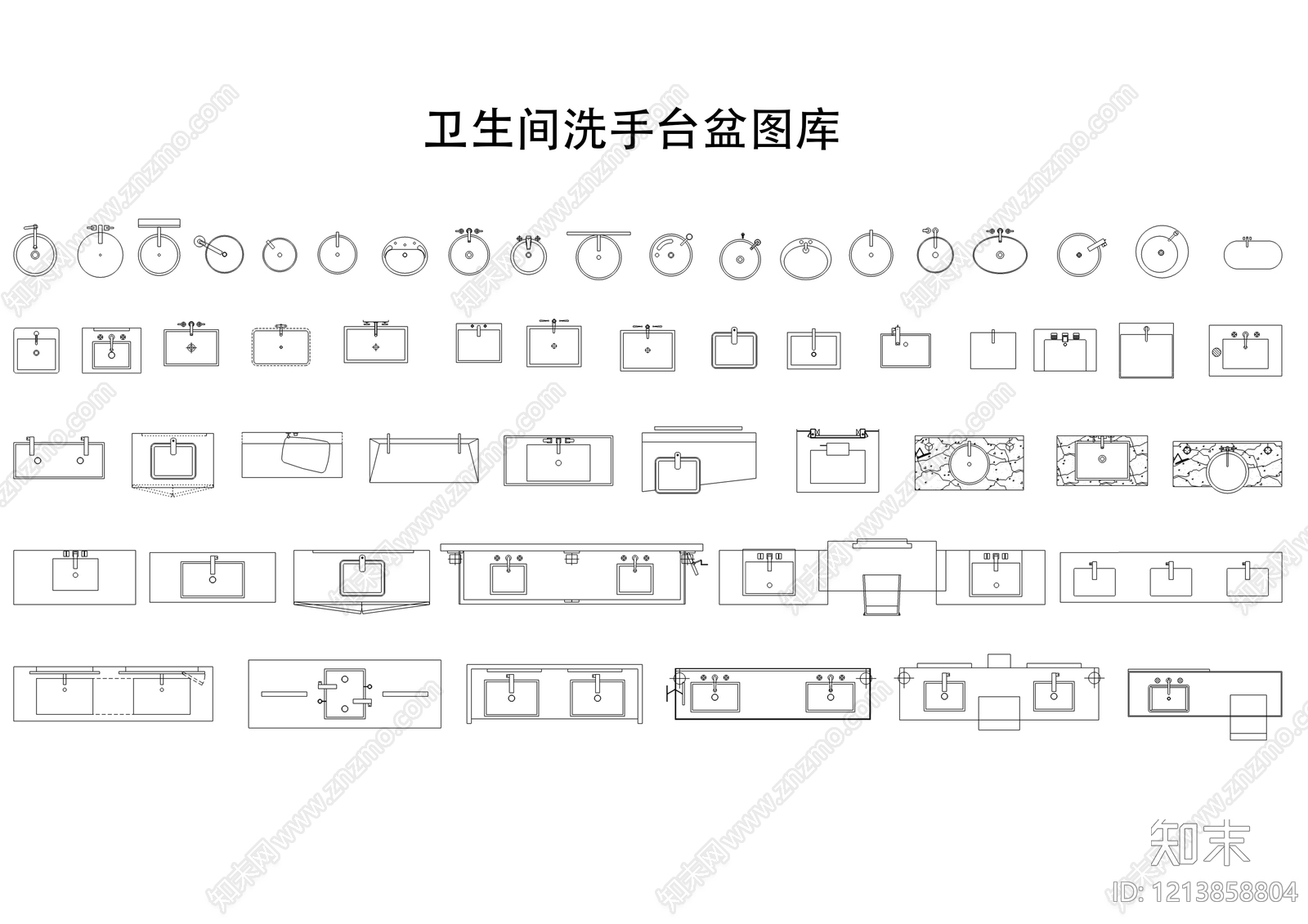 现代卫浴设施cad施工图下载【ID:1213858804】