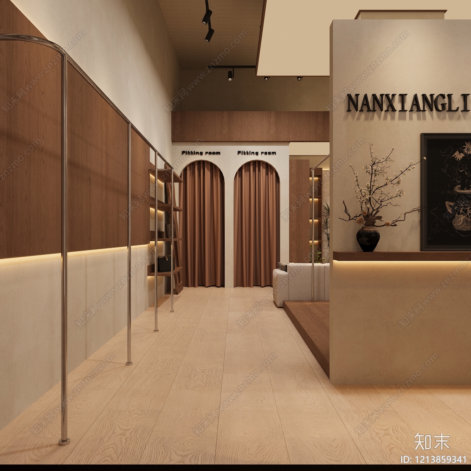 奶油风服装店3D模型下载【ID:1213859341】