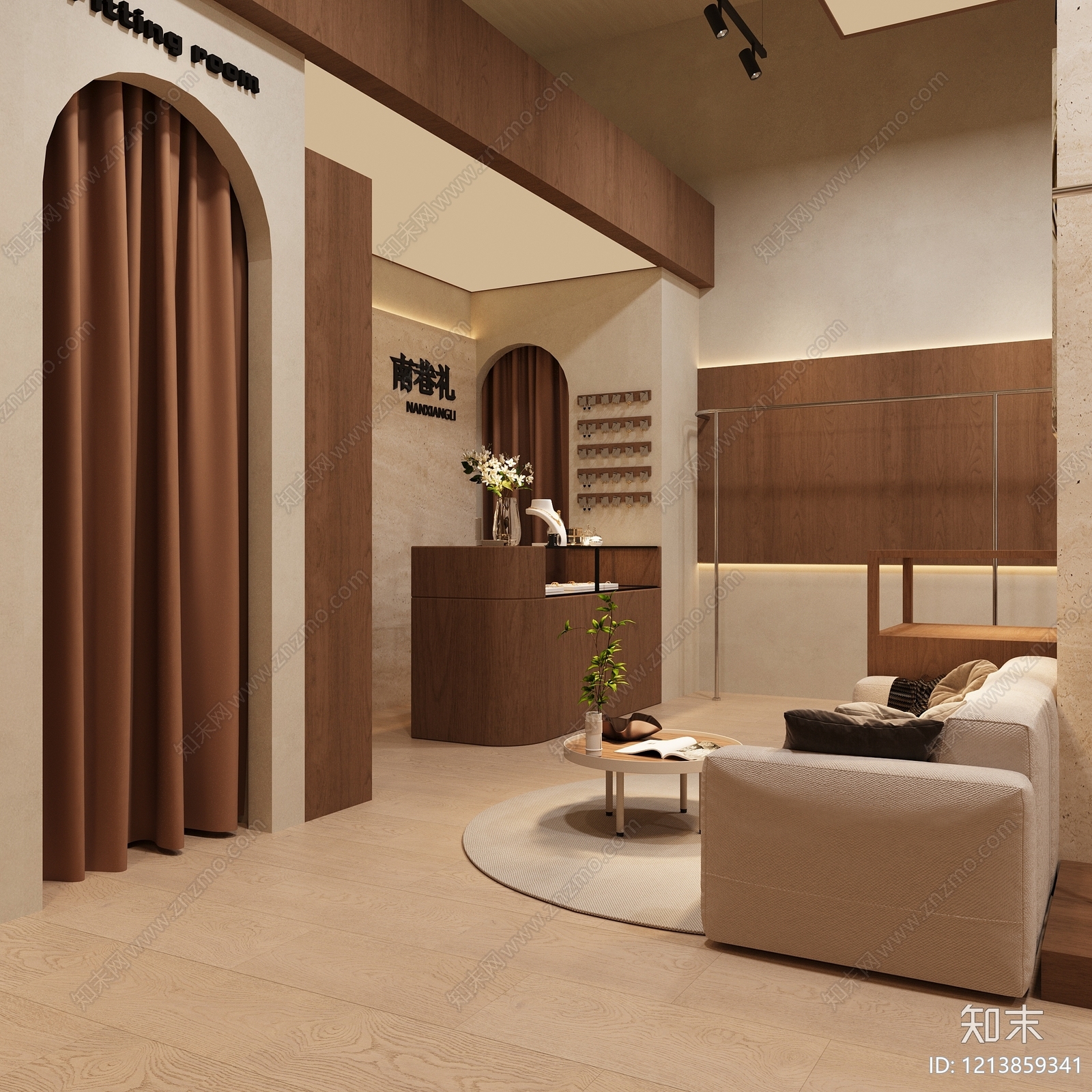 奶油风服装店3D模型下载【ID:1213859341】