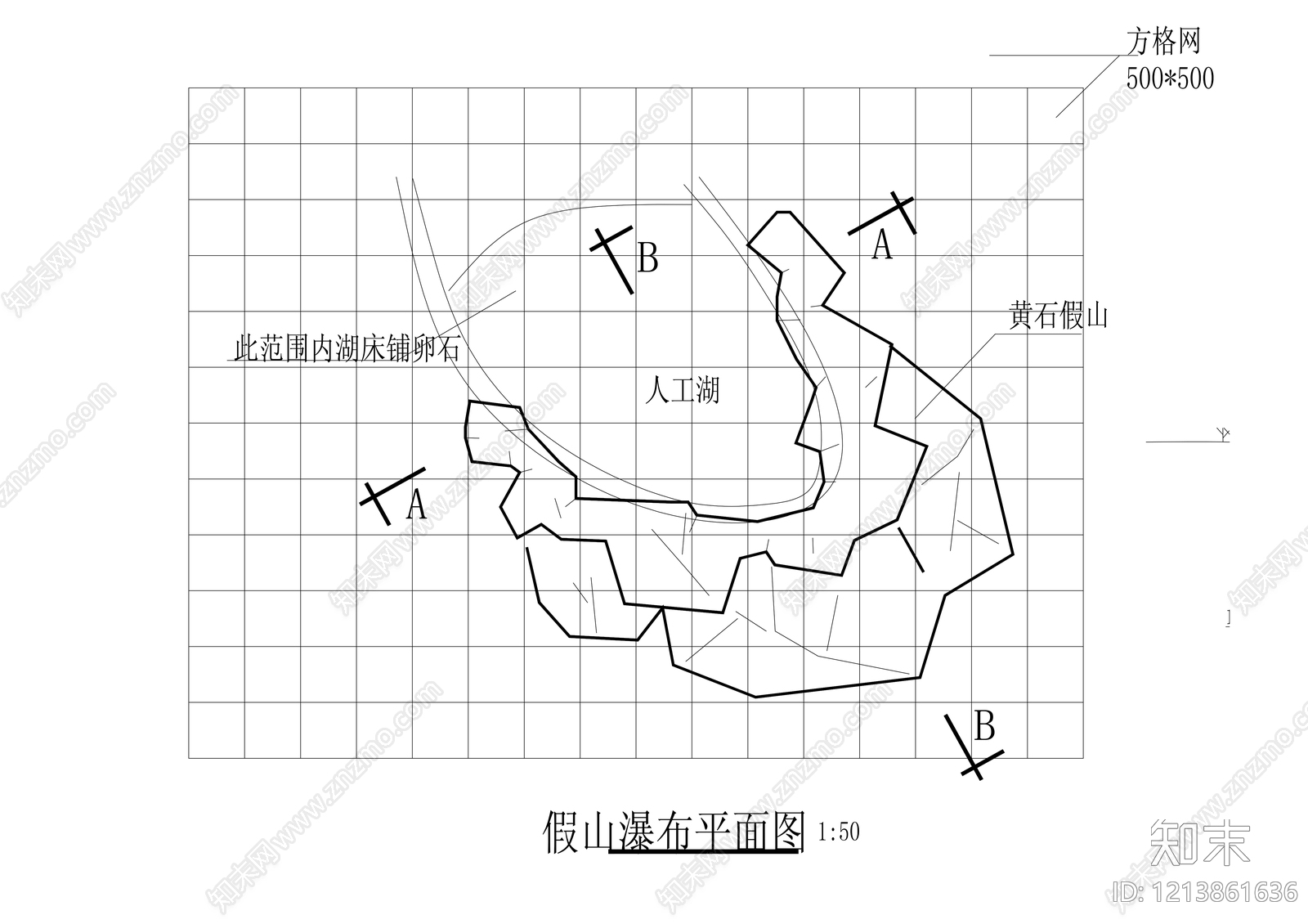 中式假山水景图库cad施工图下载【ID:1213861636】