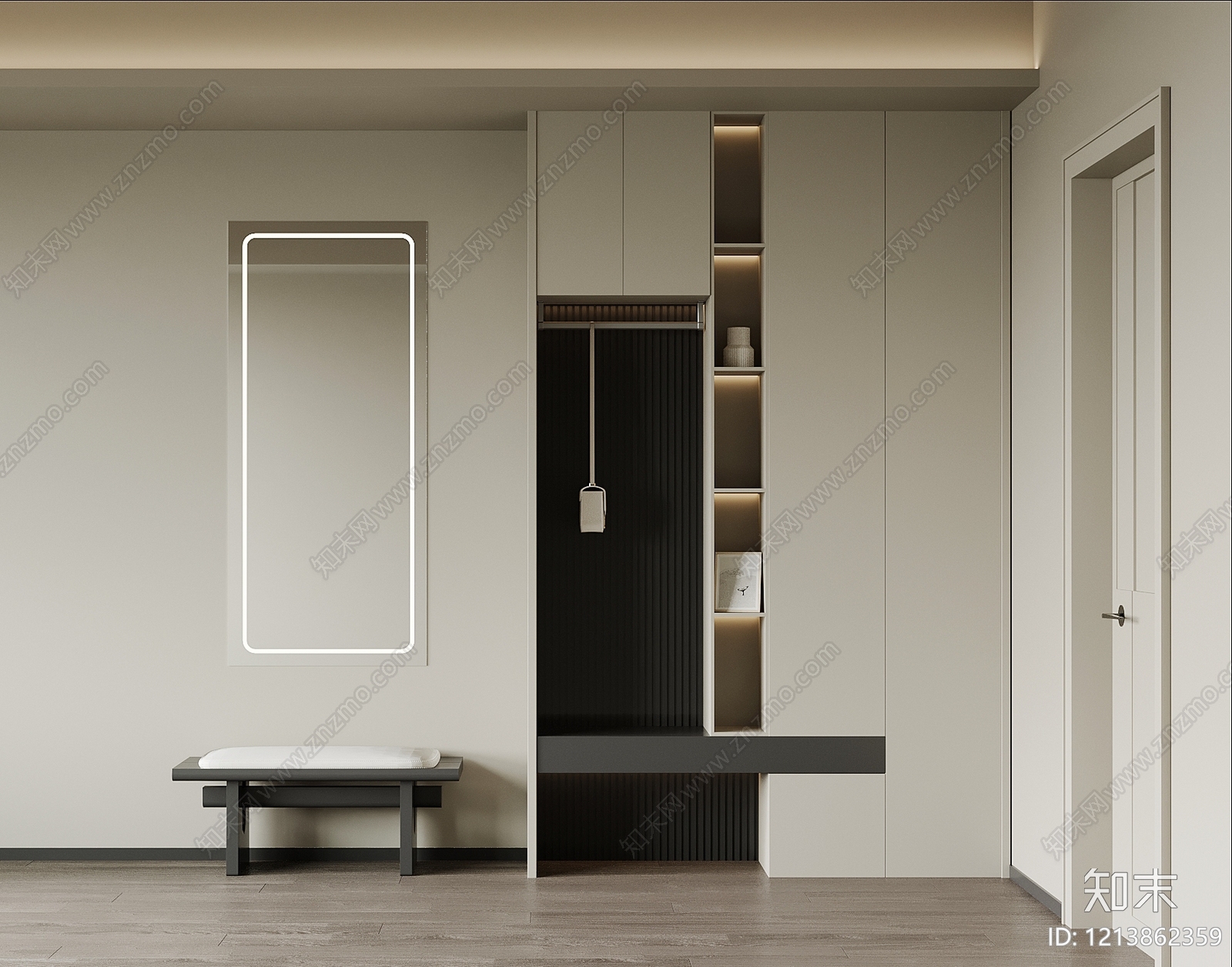 极简玄关3D模型下载【ID:1213862359】