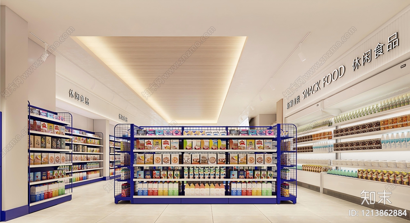 现代简约便利店3D模型下载【ID:1213862884】