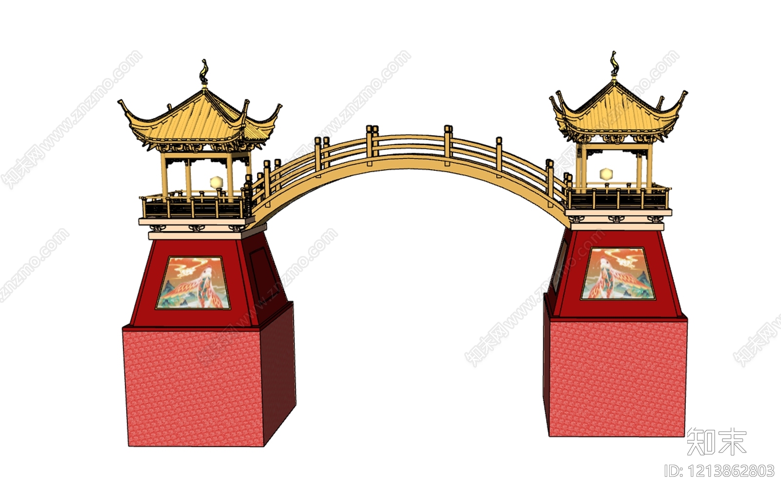 新中式塔楼SU模型下载【ID:1213862803】