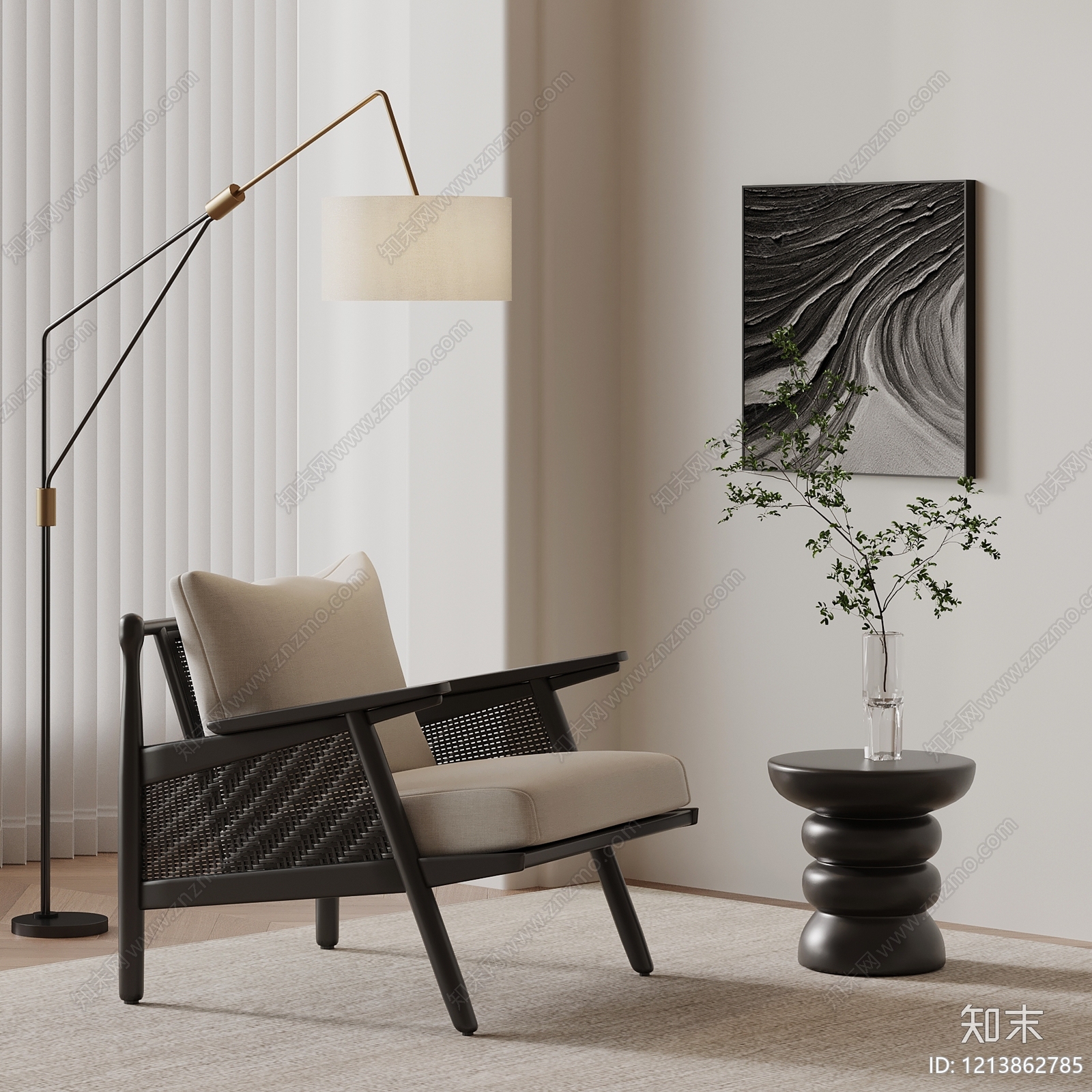 现代休闲椅SU模型下载【ID:1213862785】