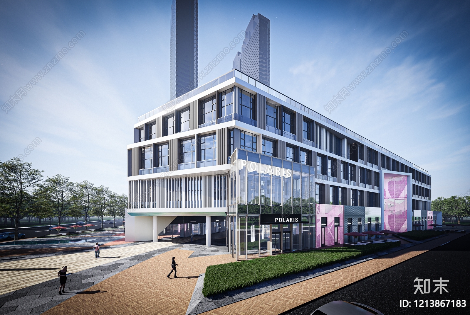 现代办公楼SU模型下载【ID:1213867183】