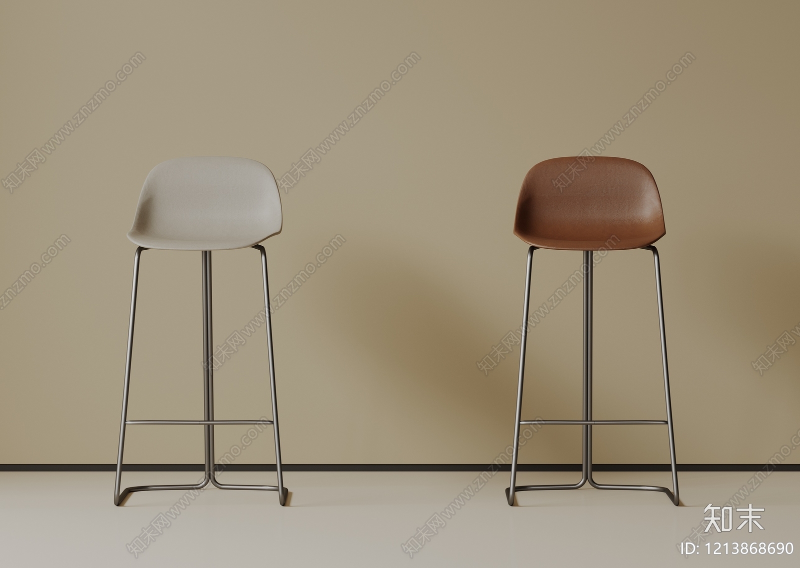 极简吧椅3D模型下载【ID:1213868690】