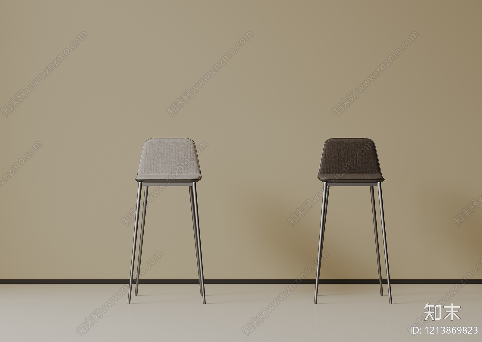 极简吧椅3D模型下载【ID:1213869823】