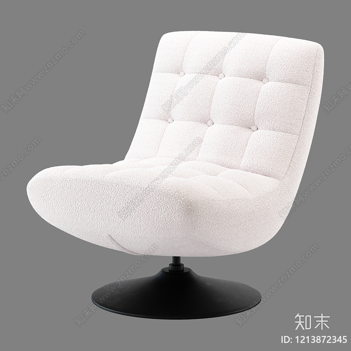 奶油风休闲椅3D模型下载【ID:1213872345】