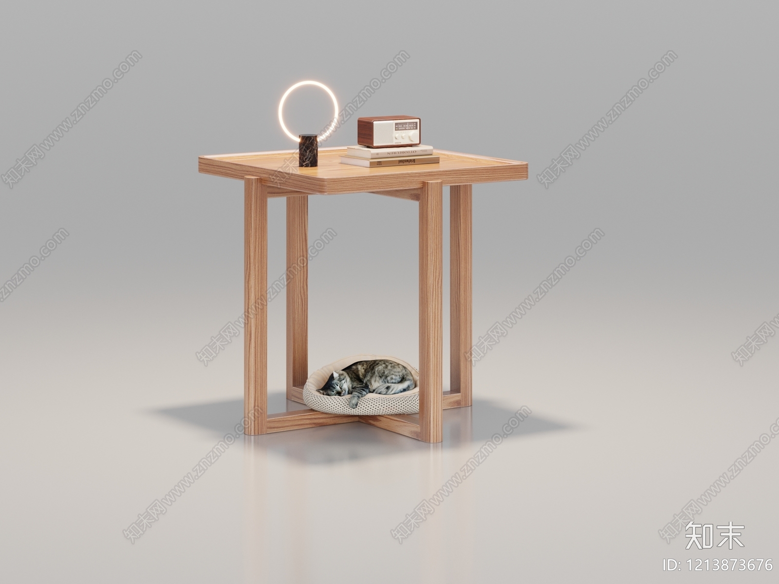 原木风边几3D模型下载【ID:1213873676】