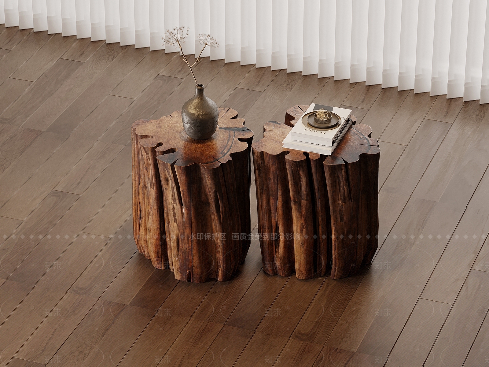 侘寂边几3D模型下载【ID:1213876298】