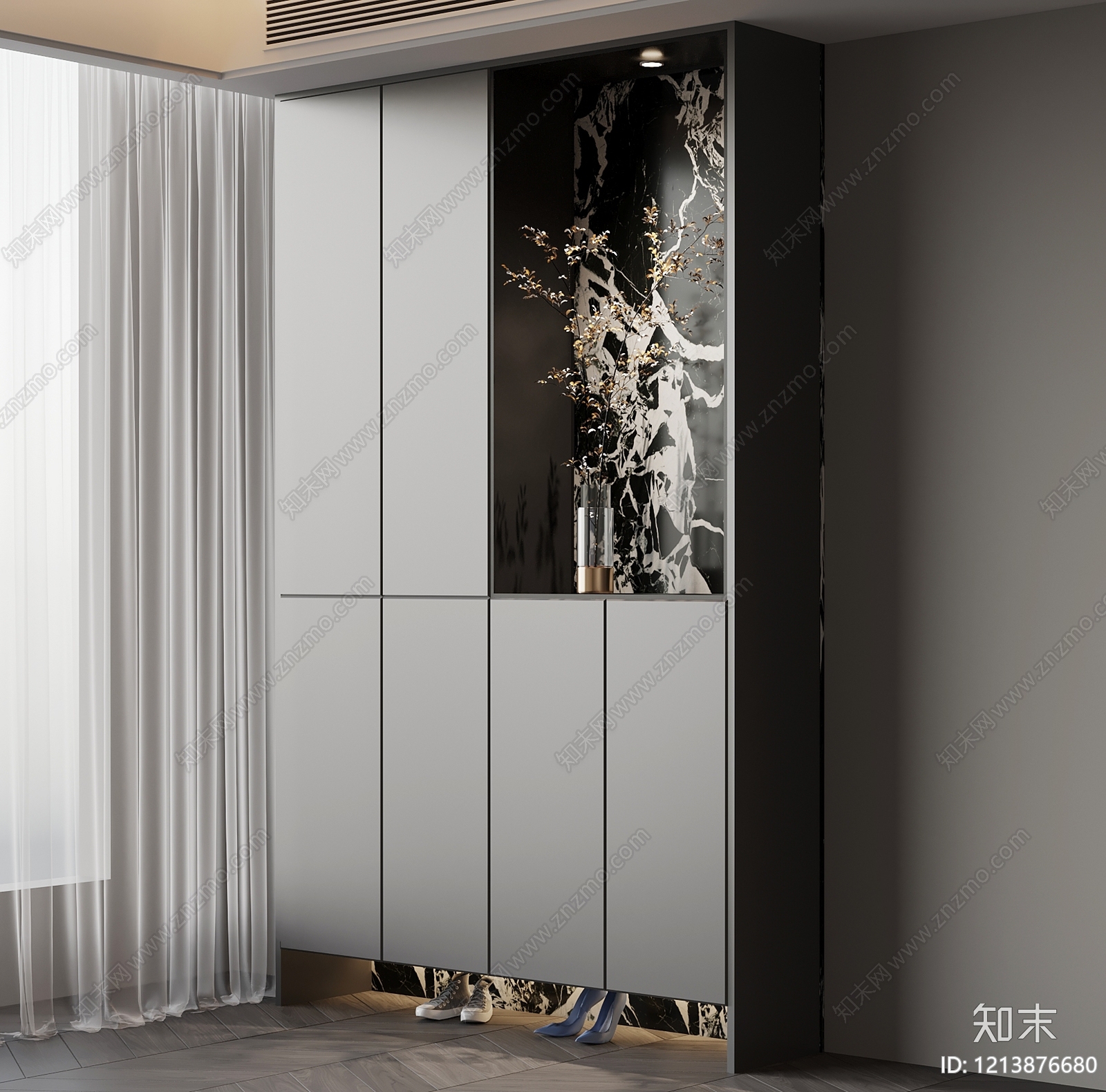 现代极简玄关SU模型下载【ID:1213876680】
