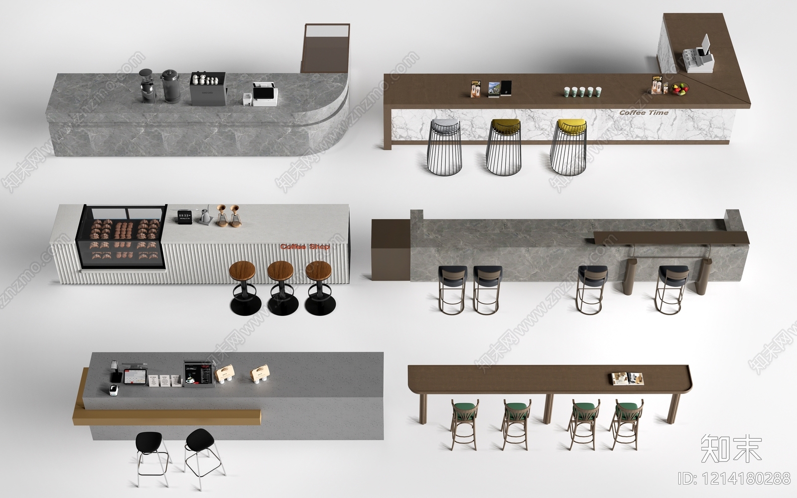 现代简约收银台SU模型下载【ID:1214180288】