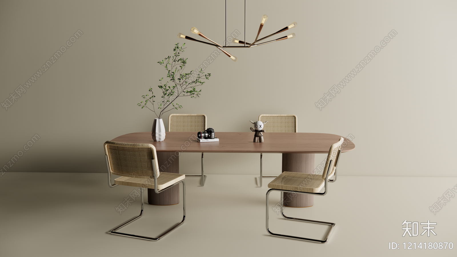 现代餐桌椅3D模型下载【ID:1214180870】
