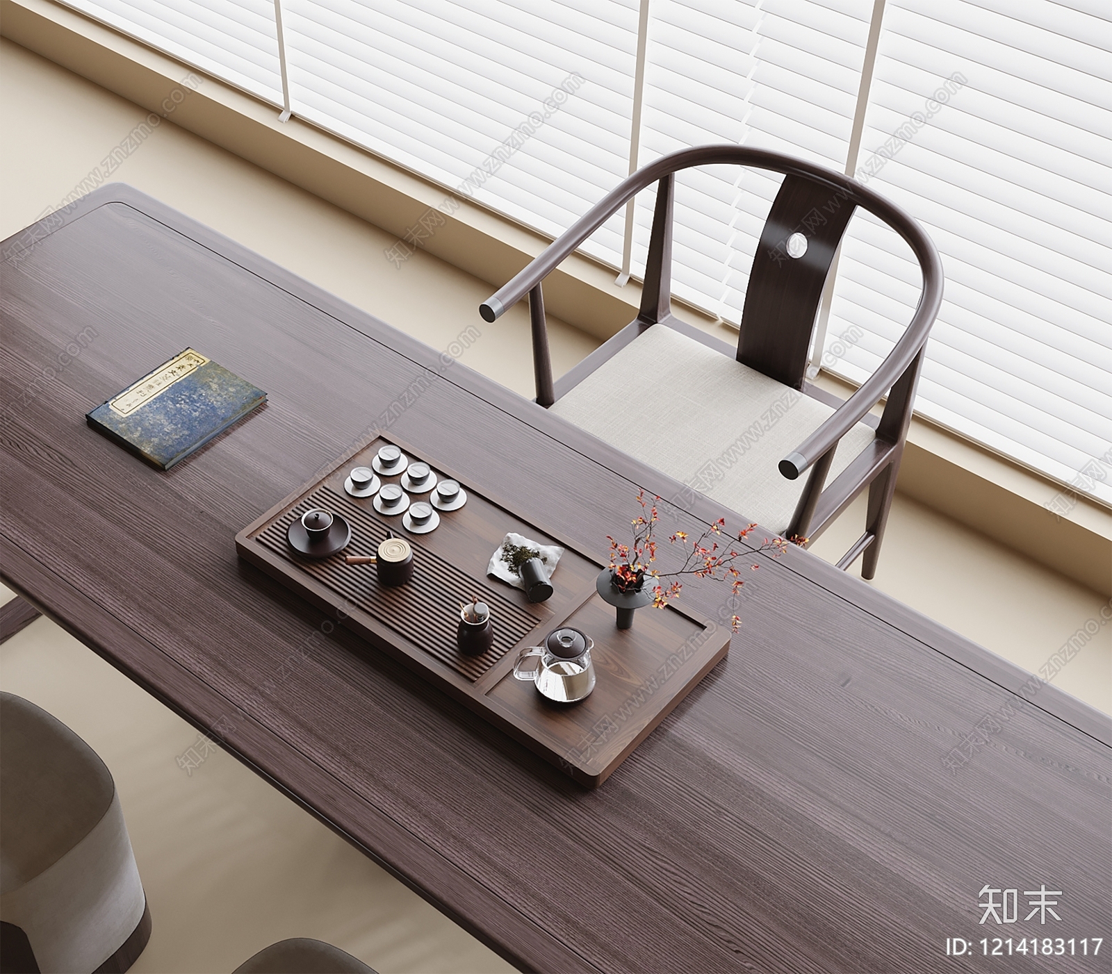 新中式茶桌椅3D模型下载【ID:1214183117】