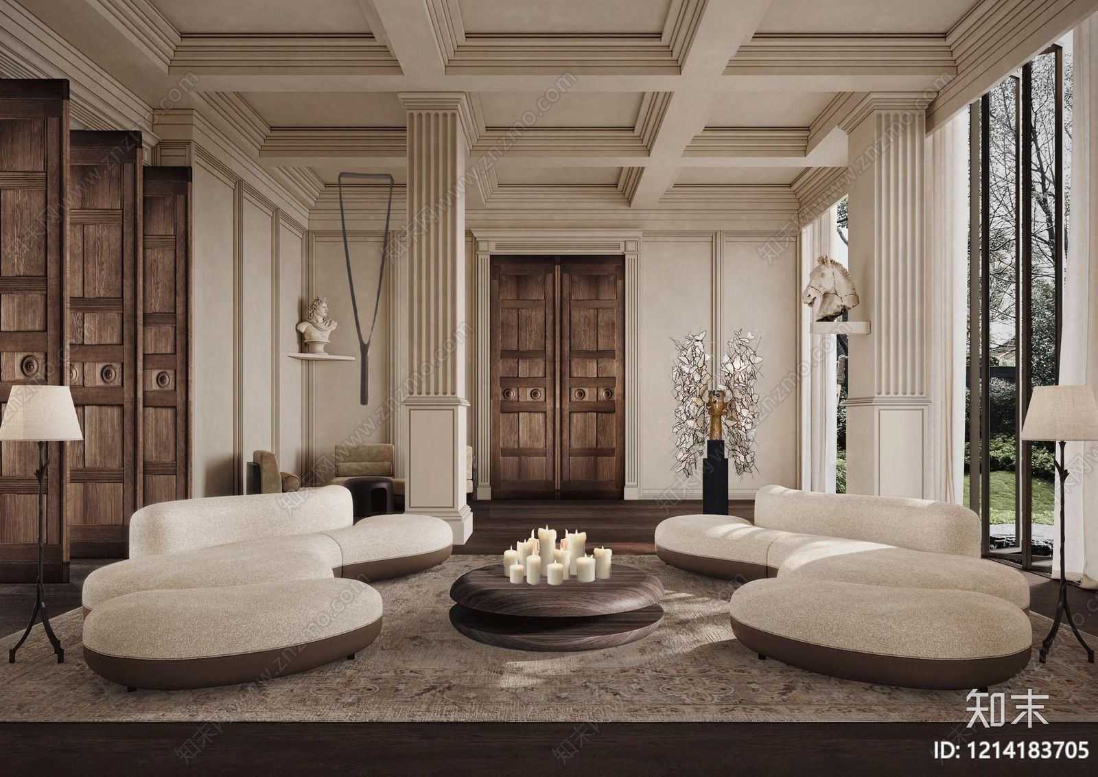 现代美式售楼处下载【ID:1214183705】