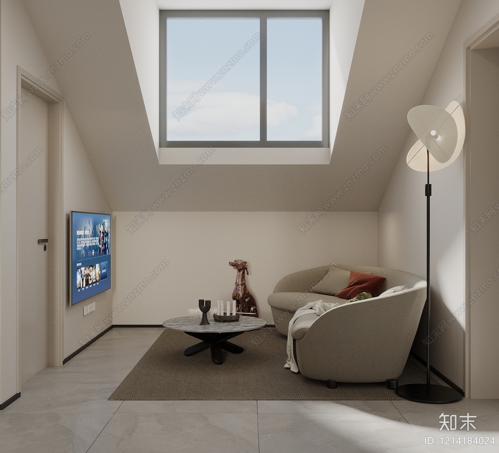 现代休闲室3D模型下载【ID:1214184024】