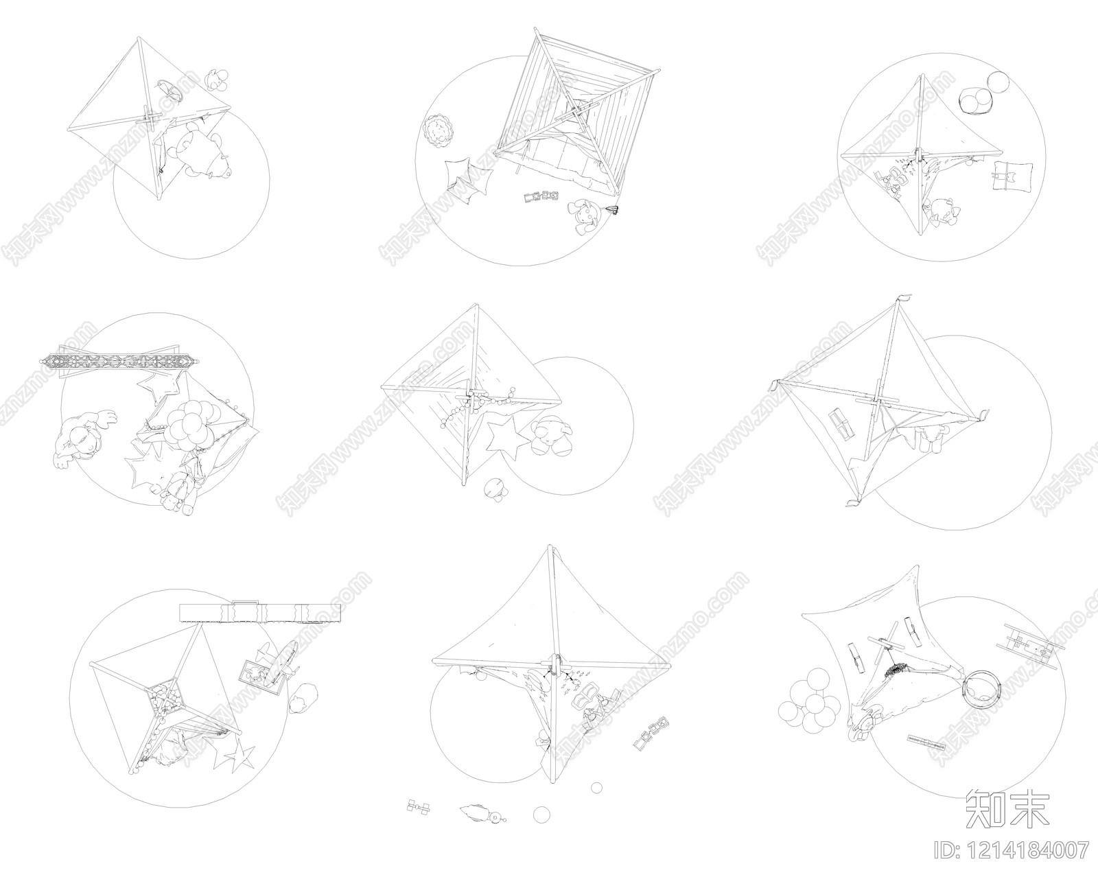 现代儿童房施工图下载【ID:1214184007】