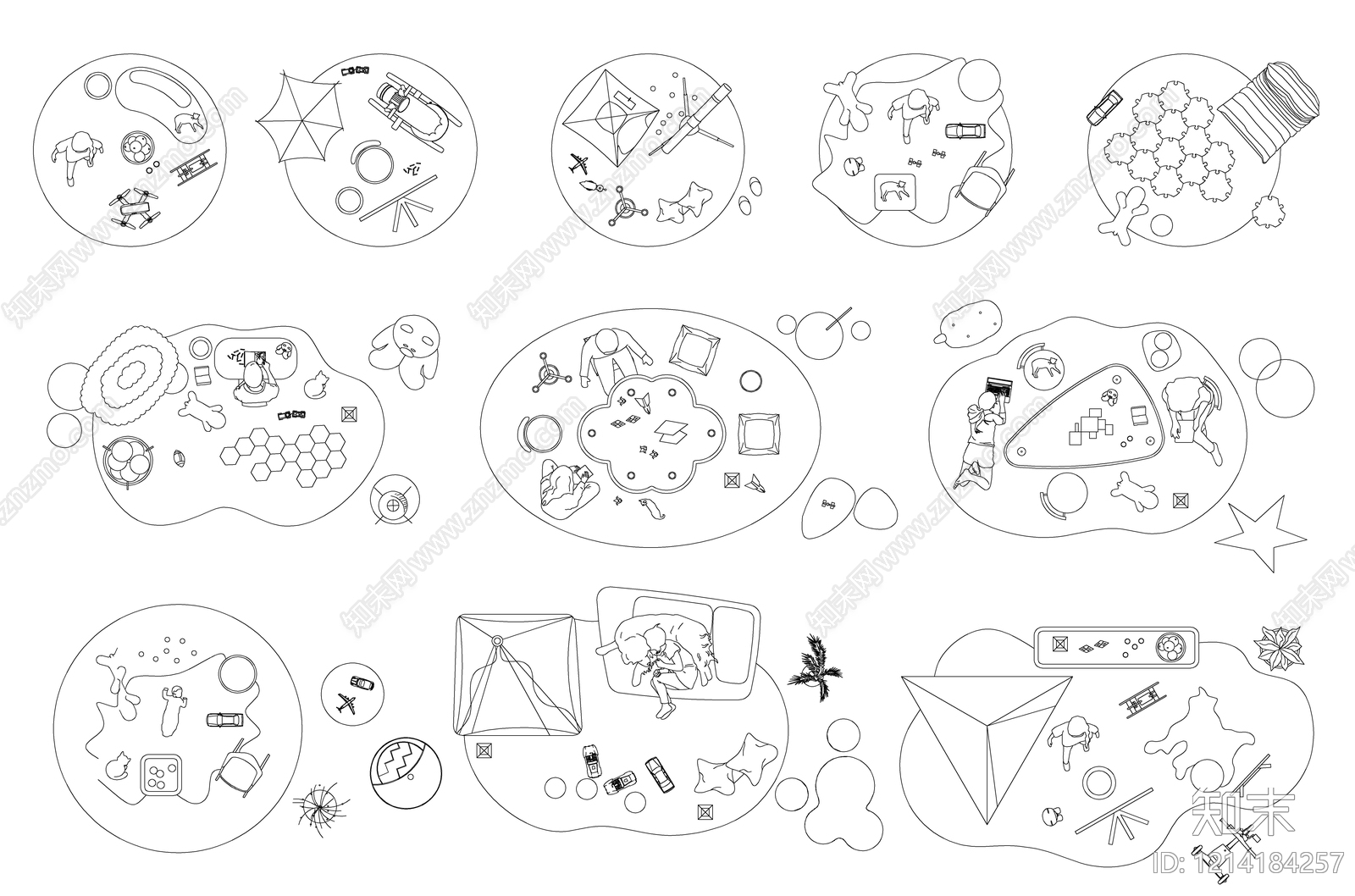 现代儿童房施工图下载【ID:1214184257】