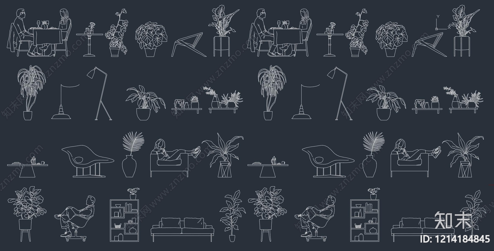 现代绿植施工图下载【ID:1214184845】