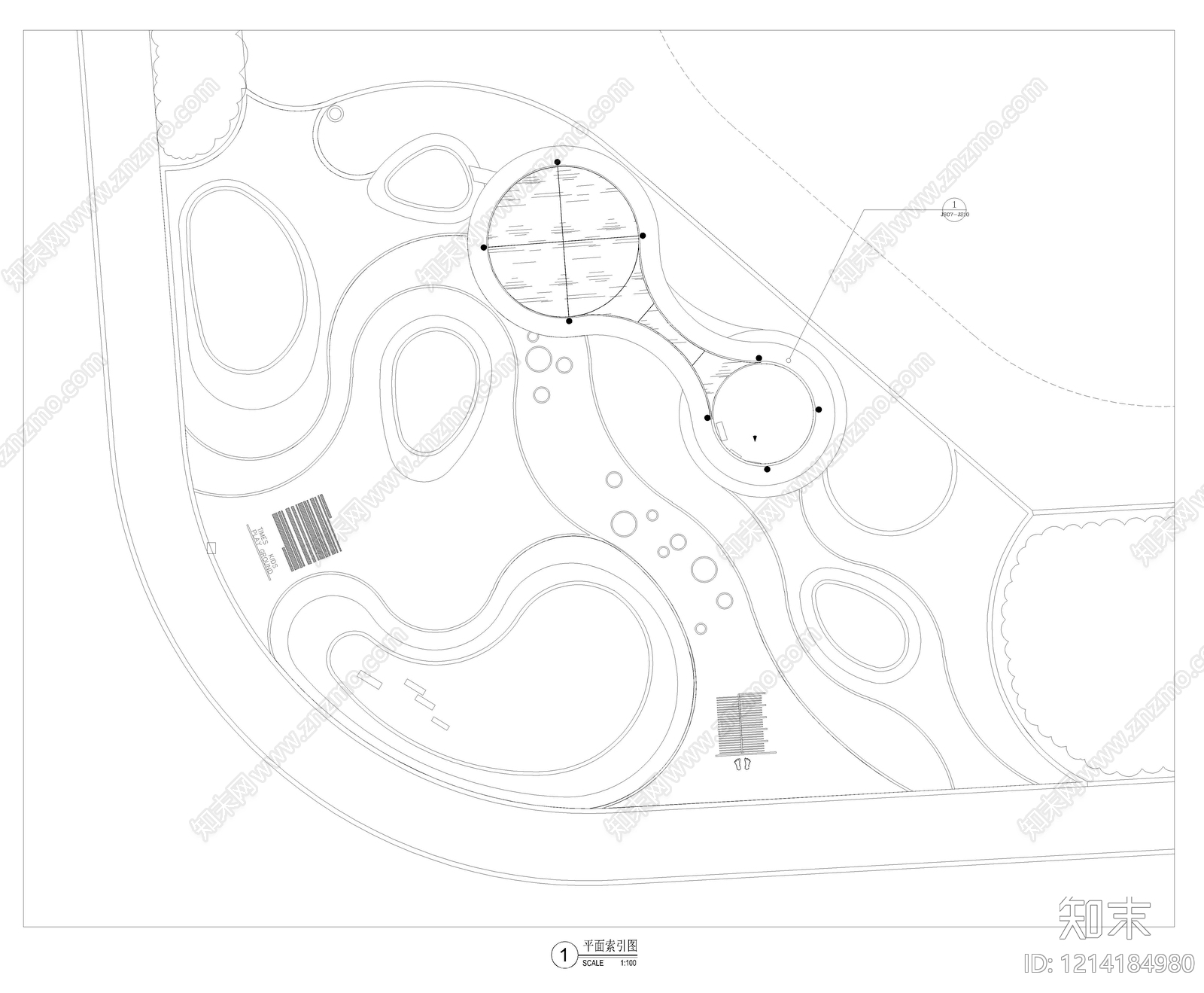 口袋公园cad施工图下载【ID:1214184980】