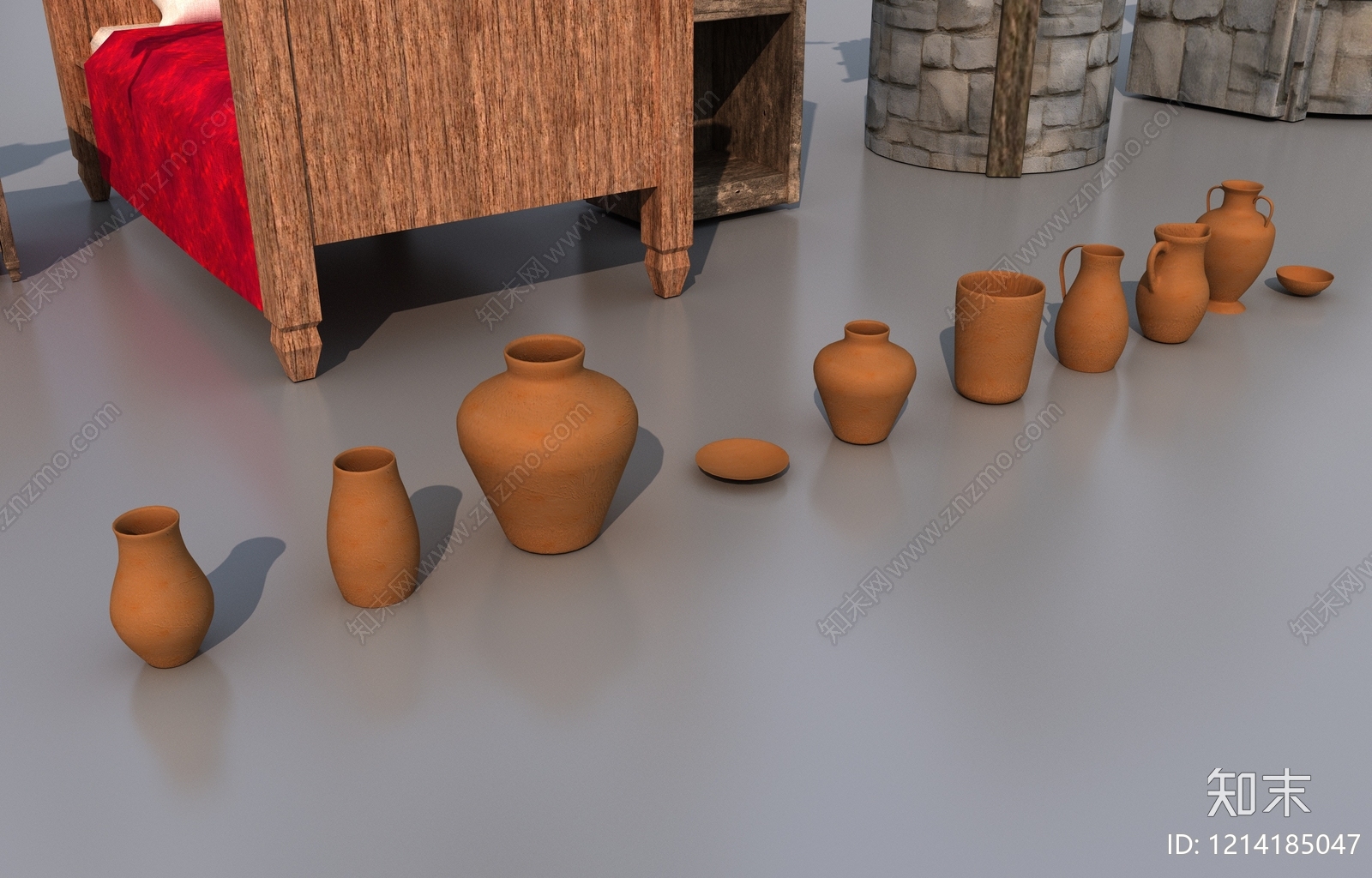 中世纪复古其他生活用品3D模型下载【ID:1214185047】