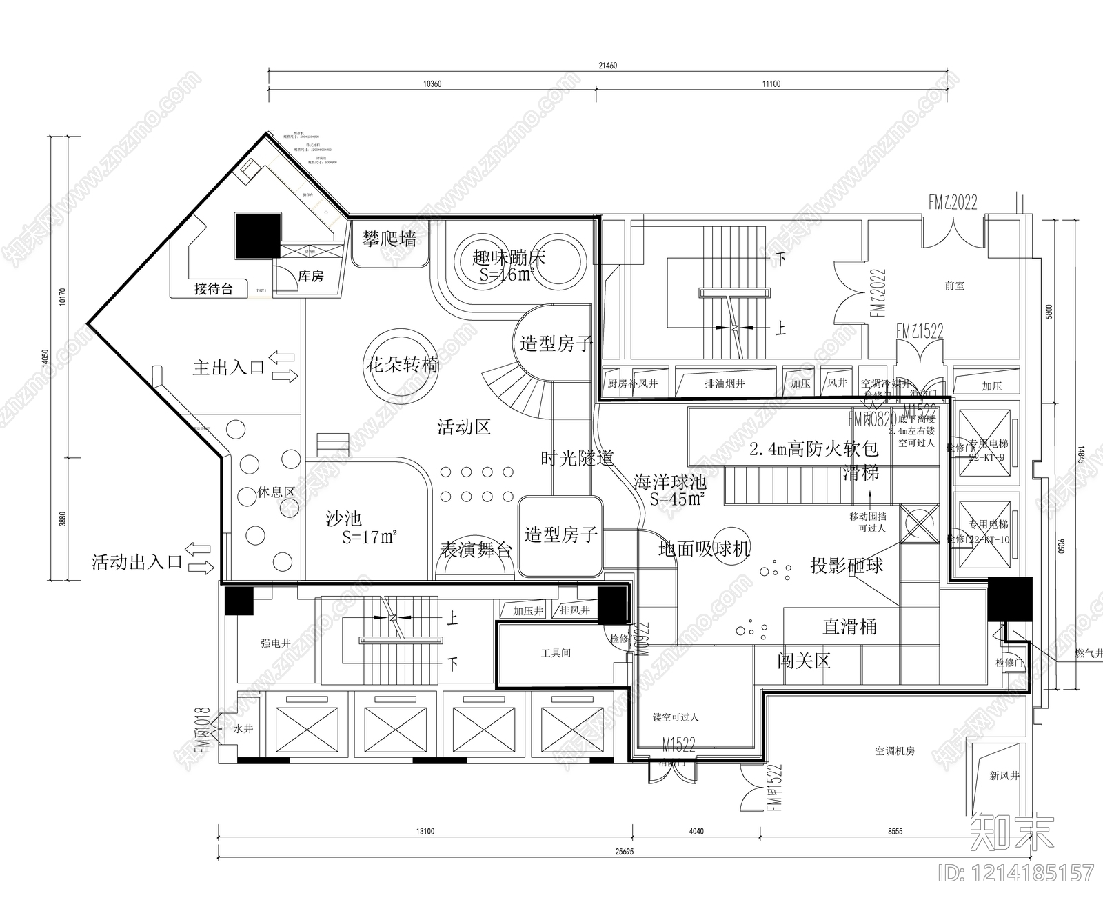 现代儿童乐园cad施工图下载【ID:1214185157】