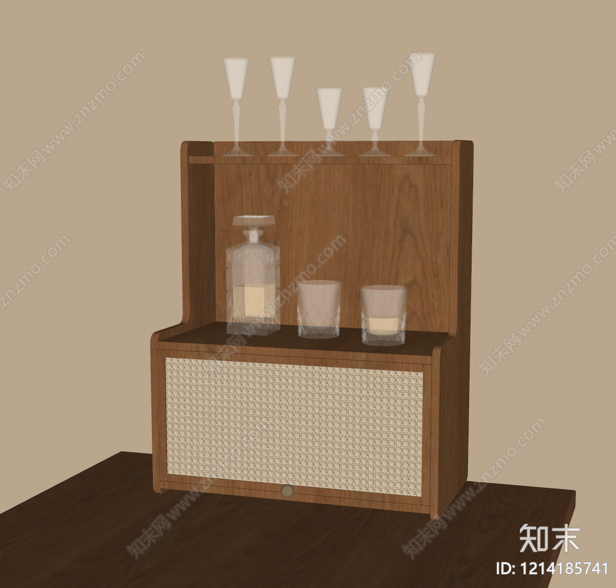 中古风酒柜SU模型下载【ID:1214185741】