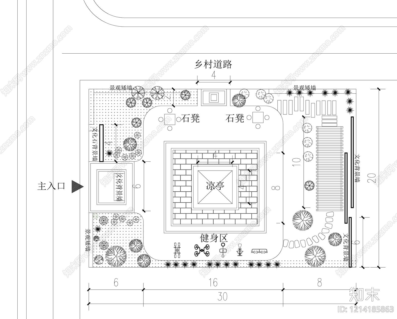 公园规划施工图下载【ID:1214185863】