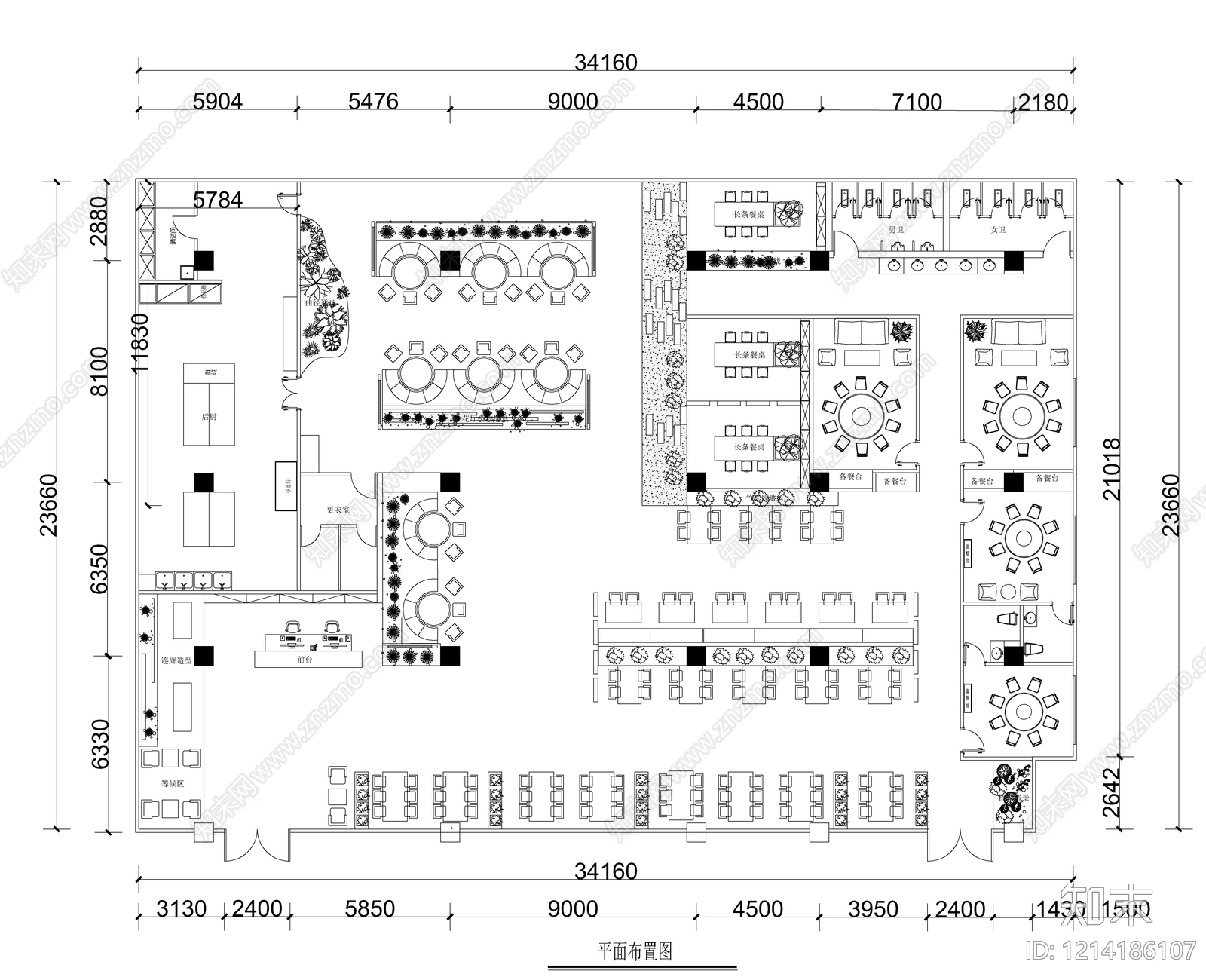 现代其他餐饮空间cad施工图下载【ID:1214186107】