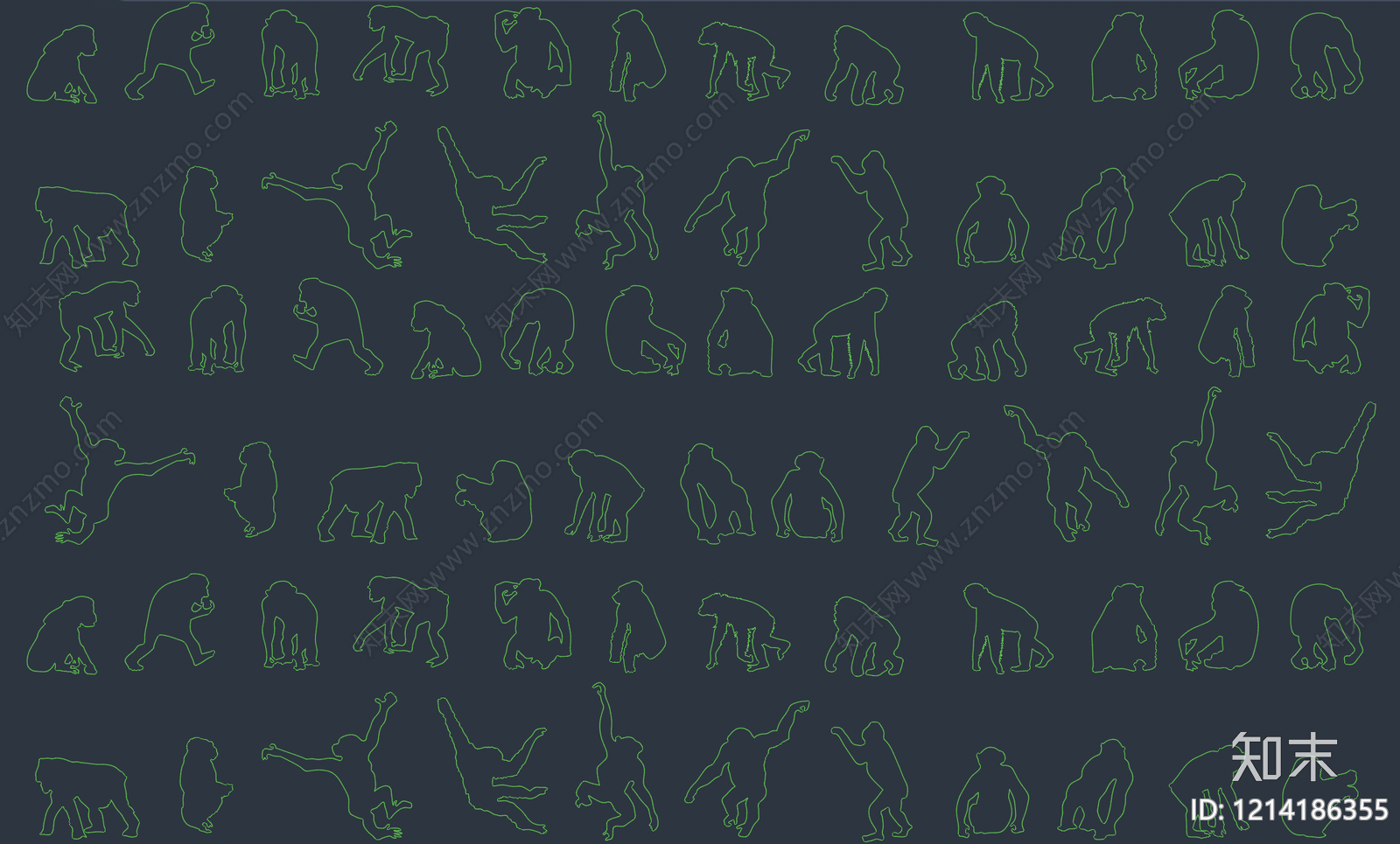 现代动物施工图下载【ID:1214186355】