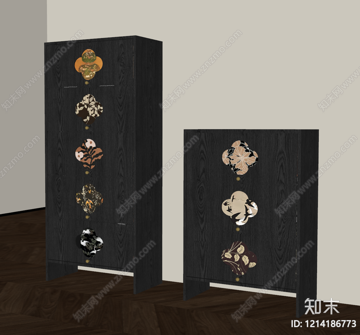 新中式斗柜SU模型下载【ID:1214186773】
