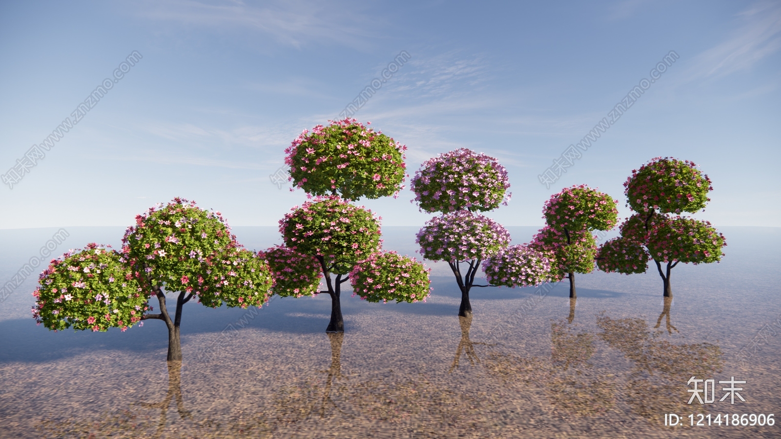 卡通风格化景观植物组合SU模型下载【ID:1214186906】