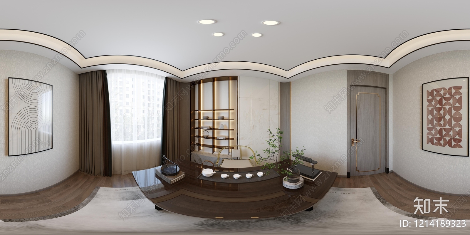 新中式茶室3D模型下载【ID:1214189323】