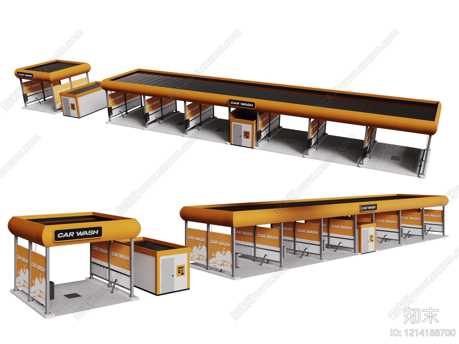 现代简约户外停车场3D模型下载【ID:1214188700】