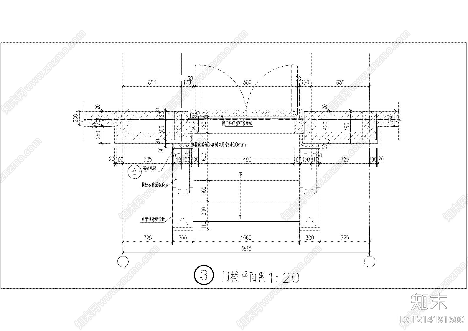 入户门cad施工图下载【ID:1214191600】