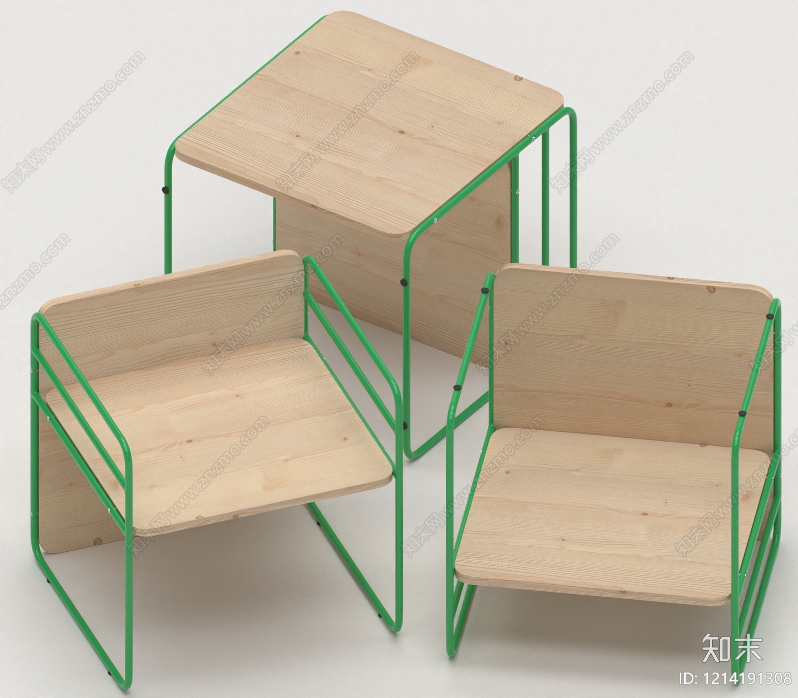 北欧儿童桌椅3D模型下载【ID:1214191308】