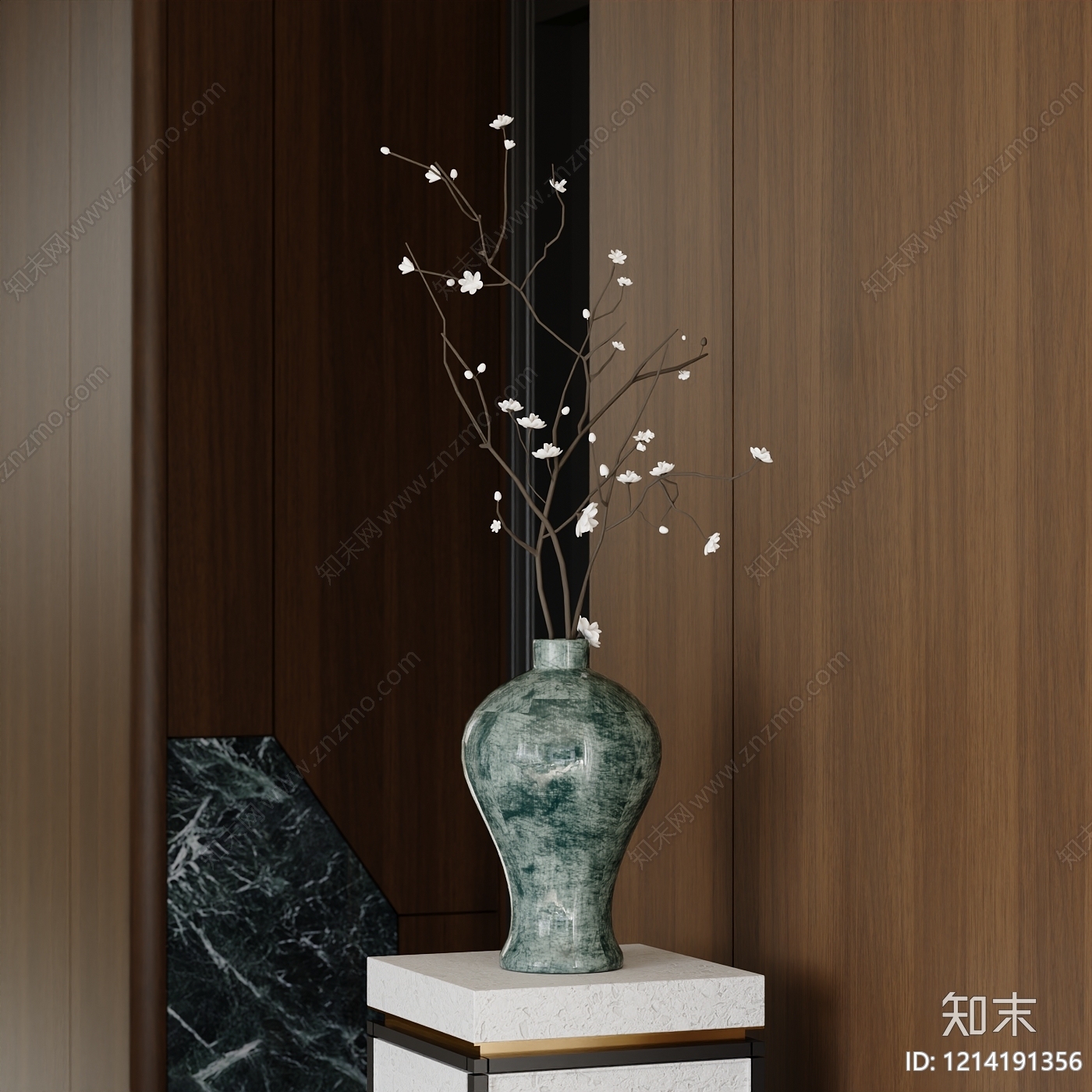 新中式花瓶SU模型下载【ID:1214191356】