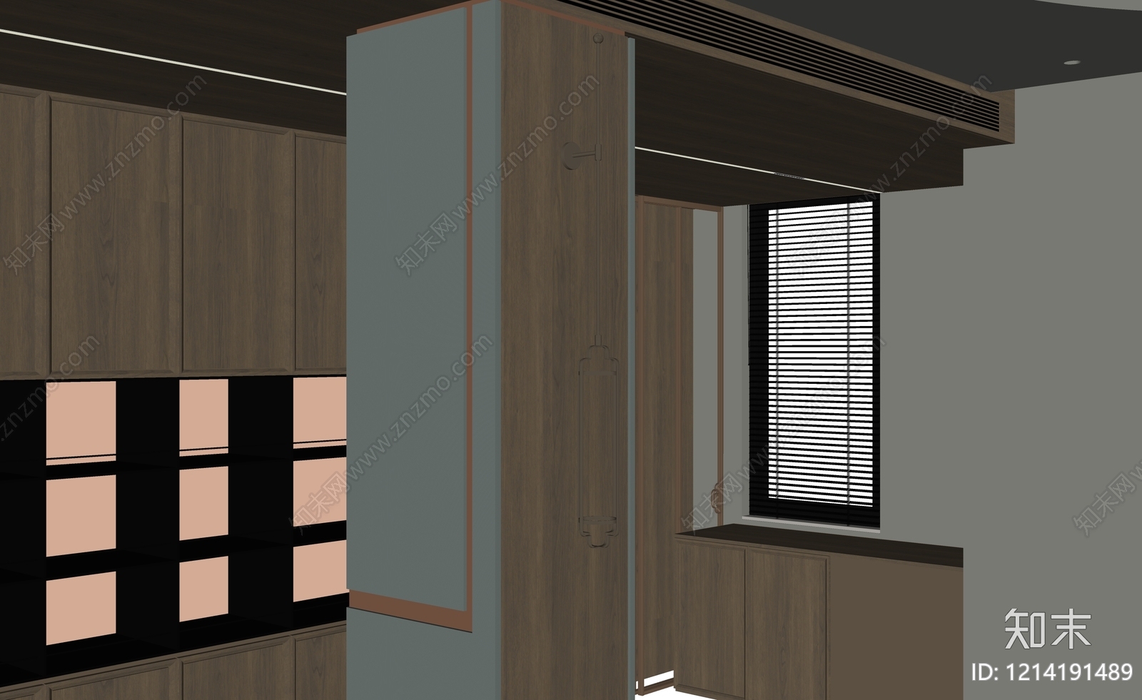 新中式壁灯SU模型下载【ID:1214191489】