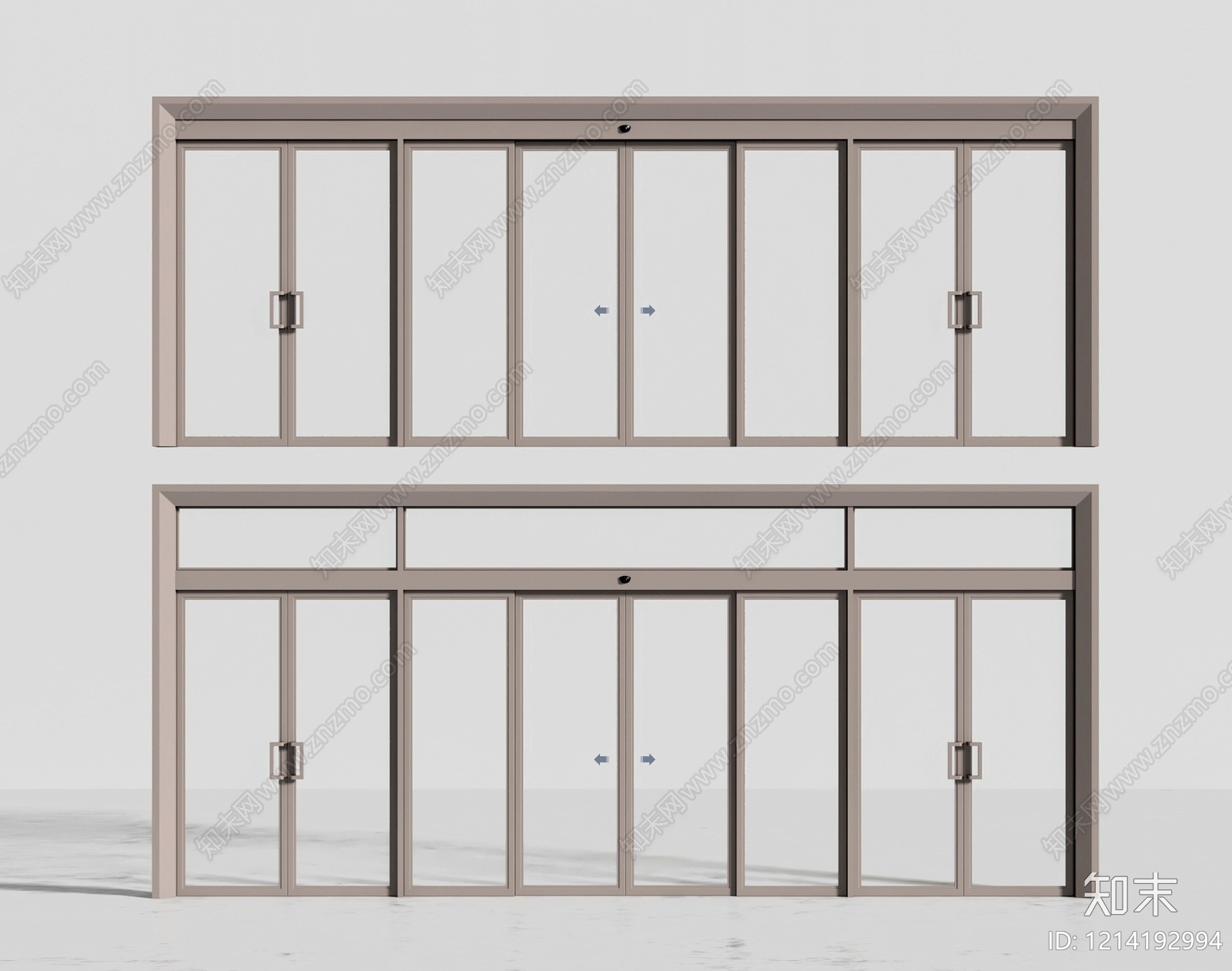 现代简约感应门3D模型下载【ID:1214192994】
