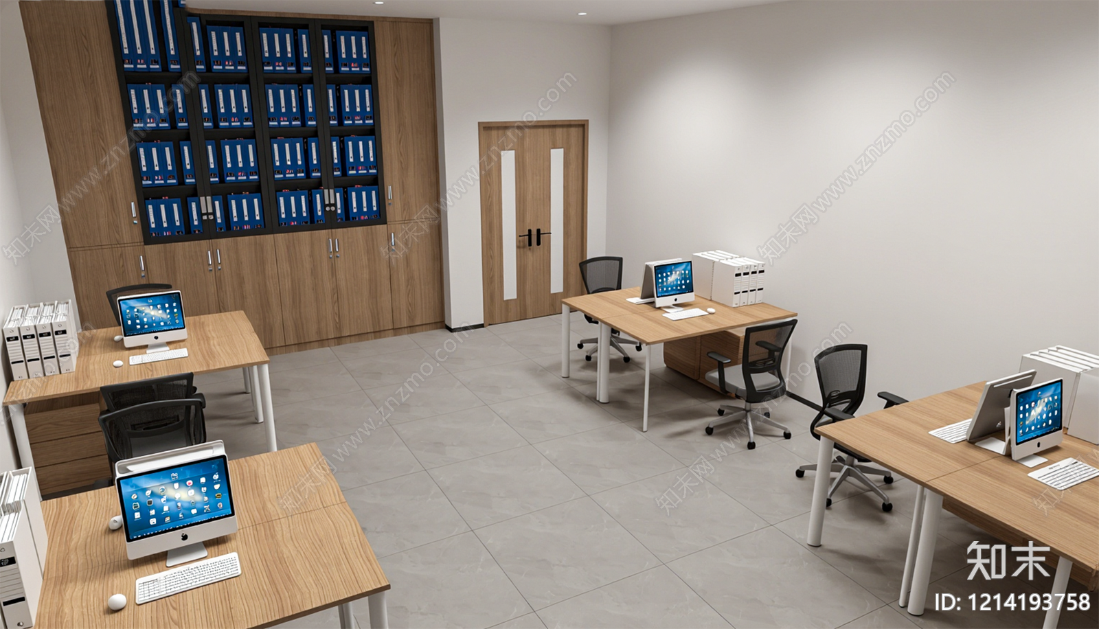 现代简约办公室SU模型下载【ID:1214193758】
