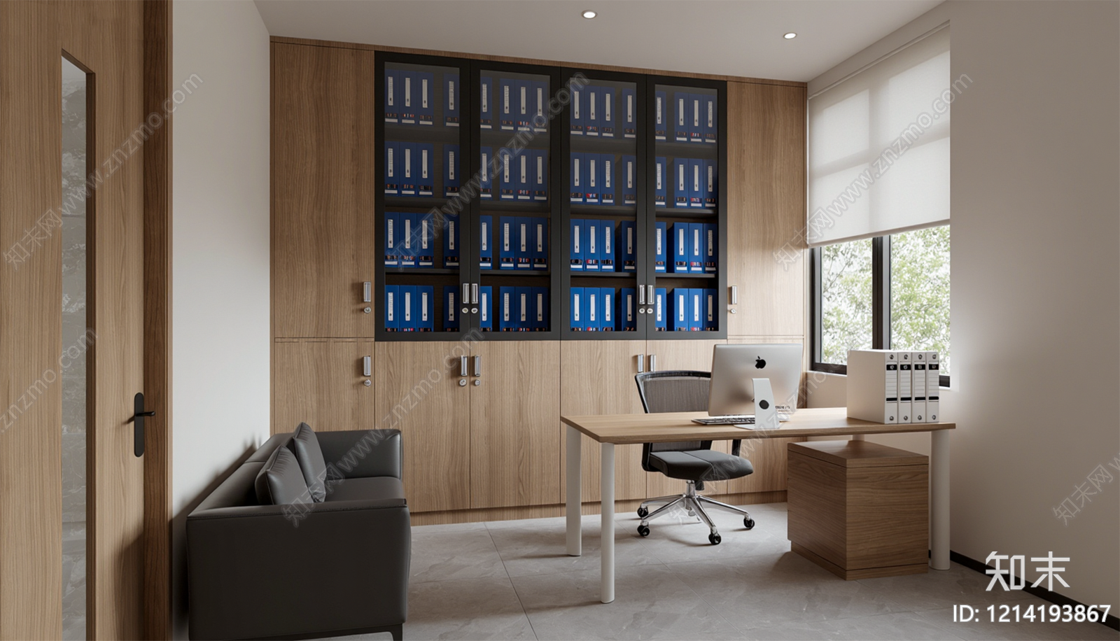 现代简约经理办公室SU模型下载【ID:1214193867】
