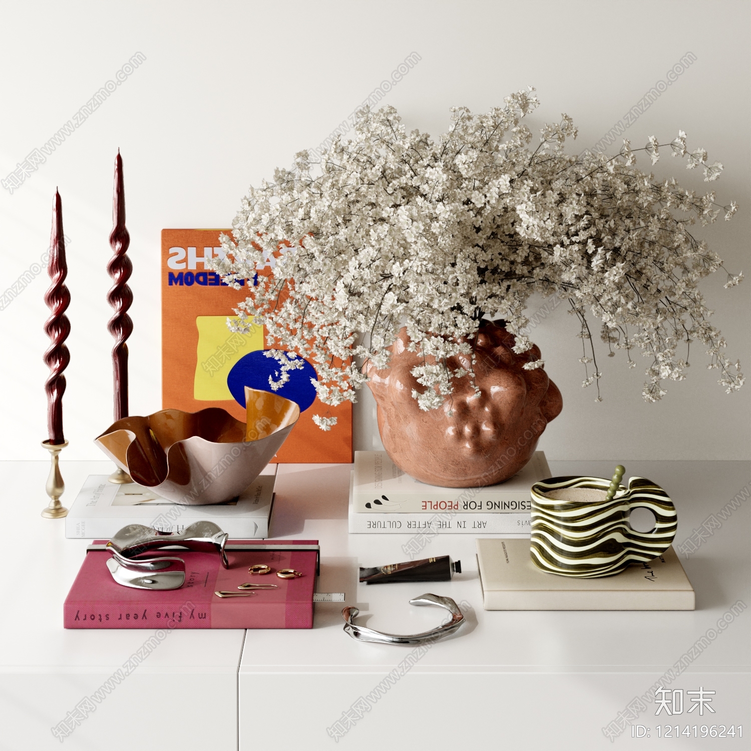 现代简约摆件组合3D模型下载【ID:1214196241】