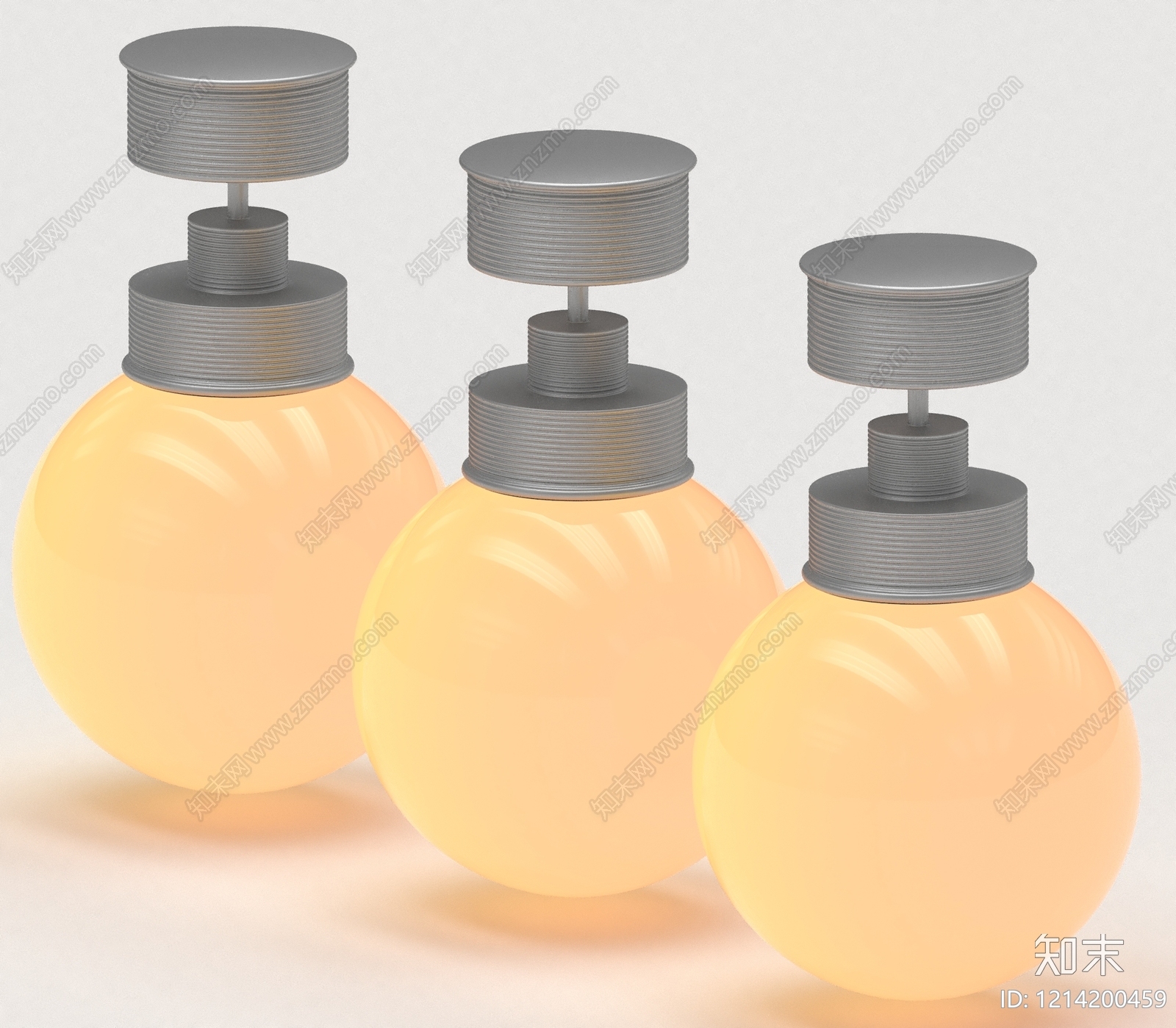 现代简约灯泡3D模型下载【ID:1214200459】
