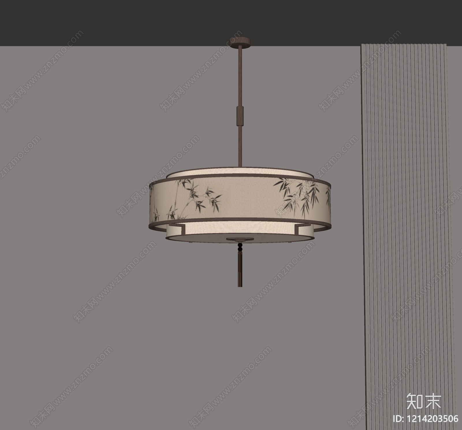 新中式吊灯SU模型下载【ID:1214203506】